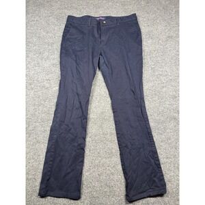 French Toast Chino Pants Womens 16 Navy Blue Mid Rise Straight Leg SK9490-E-16